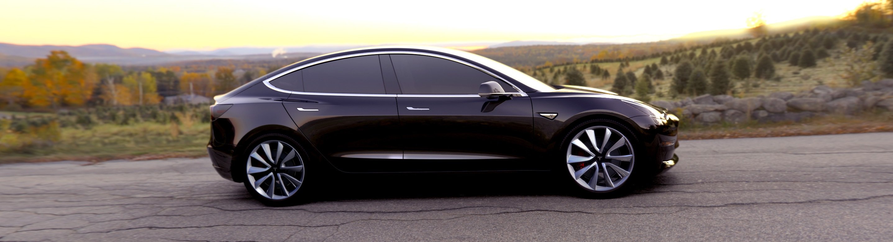 Tesla Model 3 samochód po który ustawiają się kolejki